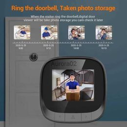 Doorbells Smart HD Cat's Eye Home Electronic Doorbell 2.4 Inch 90 Degree Wide Ange Visual Monitoring Anti-Theft Camera Video Door Bell Cam YQ231111