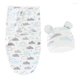 Blankets 2Pcs/Lot Babies Sleeping Bags Born Baby Swaddle Wrap Envelope Cotton 0-6 Months Blanket Swaddling Sleepsack