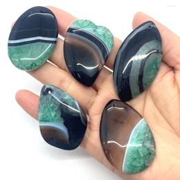 Pendant Necklaces 5pcs Natural Peacock Agate Stone Necklace Exquisite Pendants For Women Handmade Jewellery Making Accessories Reiki Charms