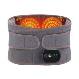 Back Massager Electric Heating Waist Massage Belt Back Support Massage Belt Far Infrared Vibration Compress Lumbar Brace Therapy Massager 230411