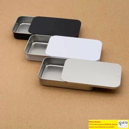 Plain silver Colour slide top tin boxrectangle candy usb boxes case container Wholesale