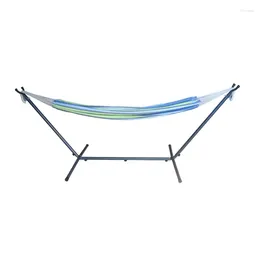 Camp Furniture Mainstays Blue Striped Hammock With Metal Stand Portable Carrying Case Color Swing