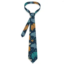 Bow Ties Ginkgo Biloba Tie Colorful Leaves Print Custom DIY Neck Elegant Collar For Men Leisure Necktie Accessories