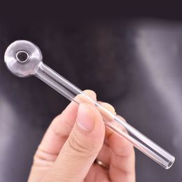 Cheaepst Smoking Glass Pipes Straight Oil Burner Pipe 4inch Clear High Quality Tube Handmade for Wax Concentrate Water Pipe