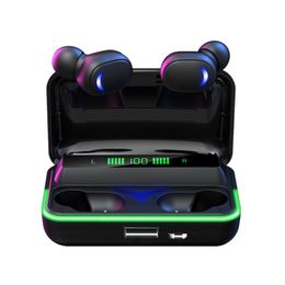 E10 TWS Wireless Bluetooth Headphones Noise Cancelling Earphones 3D HIFI Sound LED Breath Light Charging Box