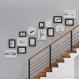 Frames Stairs Po Frame On The Wall Corridor 15 Piece Set Hanging Pictures 5 7 10 Inches Simple And Modern Decorative Paintings Elk