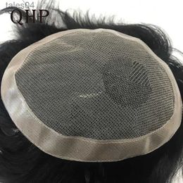 Men's Children's Wigs Men Toupee 100% Real Human Hair Lace And Pu Wig For Men Australia Capillary Prosthesis 6inch Indian Hair Replacement System YQ231111