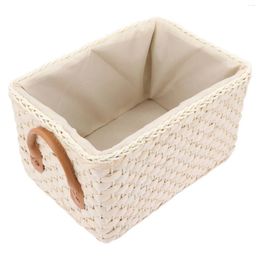 Storage Bottles Basket Bins Toys Woven Sundries Desktop Home Supplies Weave Corn Husk Organiser Sundry