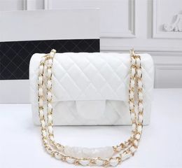 Top Designer custom luxury brand handbag channel Women's bag leather gold chains crossbody 2.55cm black and white pink cattle clip sheepskin shoulder