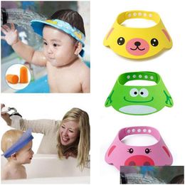 Disposable Shower Caps New Kids Bath Visor Hat Adjustable Baby Cap Protect Shampoo Hair Wash Shield For Children Infant Waterproof C Dh41B