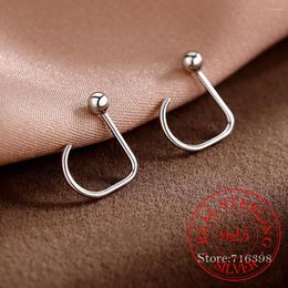 Hoop Earrings Original 925 Sterling Silve Geometric For Women 2023 Korean Wedding Party Jewellery Gift Female Pendientes