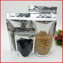 Small to Big Sizes Aluminium Foil Clear Self Seal Standup Pouch Resealable Plastic Retail Lock Packaging Bags Zipper Mylar Package