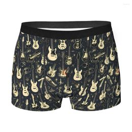 Underpants Dark Rock Guitars Man's Boxer Briefs And Roll Music Highly Breathable High Quality Sexy Shorts Gift Idea