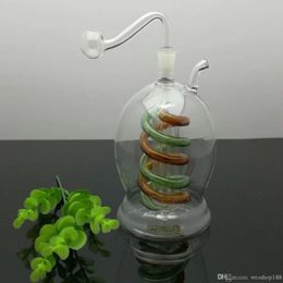 new Smoking Pipe Mini Hookah glass bongs Colourful Metal Shape Big Belly Dished Glass Water Smoke Bottle