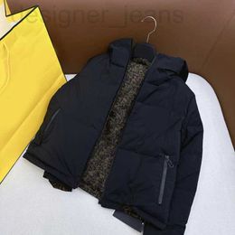 Women's Down & Parkas designer Designer Runway 2023 Winter Reversible Hooded Jacket Long Sleeve Loose Pocket Keepwarm Short Coat Outerwear WBGZ