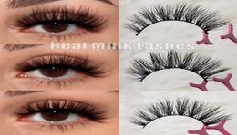 5D 25mm Eyelash Whole Natural False Eyelashes 3D Mink Hair Lashes Bulk Vendor Soft make up Extension Makeup Fake Eye Lash6493074