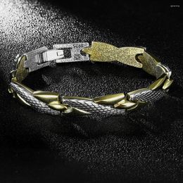 Link Bracelets Personalised And Domineering Dual Colour Dragon Scale Bracelet For Men Simple Fashionable Trend Jewellery Ethnic Style