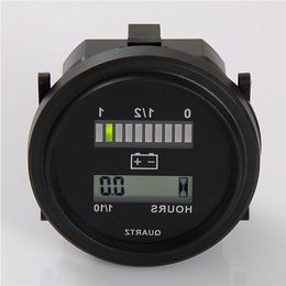 Freeshipping QUARTZ LED Battery Indicator Digital Hour Metre for DC Powered Unit 12V&24V,24V,36V,48V,72V Khiau