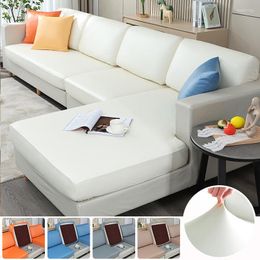 Chair Covers PU Leather Sofa Waterproof Anti-dirty Cushion Cover For Living Room Furniture Protector Elastic Armchair Seat Case