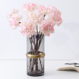 Decorative Flowers Artificial Flower Silks Pink Carnations Outdoor Carnation Silk Forever For Wedding Party Festival Fake Decor