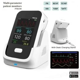 Other Health Beauty Items Handheld Patient Monitor 6 Parameter Link PC or Phone ECG NI PR SpO2 TEMP Vital Signs Equipment 231110