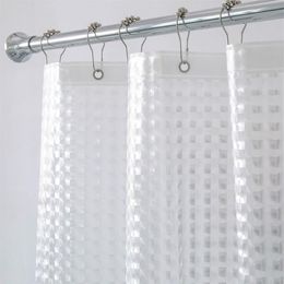 180 180cm Heavy Duty 3D Eva Clear Shower Curtain Liner Set for Bathroom Waterproof Curtain2115