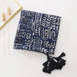 Scarves Women Print Shawl Wide Colourful Ethnic Women's Scarf Vintage Tie-dye Retro Style Soft Breathable Travel