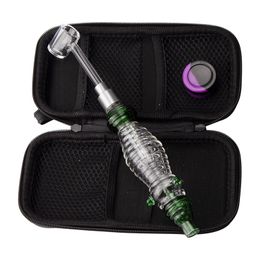 Paladin886 CSYC NC037 Glass Bong Spill-Proof Smoking Pipe 510 Quartz Banger Nail Ceramic Quartz Nails Dabber Tool Portable Case About 9.17 Inches Bubbler Pipes