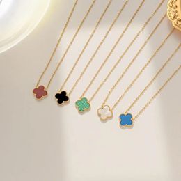 Designer Necklace 18K Gold Plated Necklaces Luxury Leaf Clover Fashion Pendant Necklace Wedding Party Jewelry