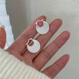 Hoop Earrings S925 Silver Needle For Women Unique Simple Design Geometric Huggies Lovely Jewellery Pendientes Brincos Eh490