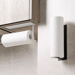 Toilet Paper Holders Stainless Steel Towel Holder Rack Kitchen Roll Self-adhesive Toliet Accessories2830