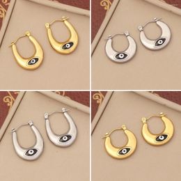 Stud Earrings High Quality Women Stainless Steel Style Eye Clip