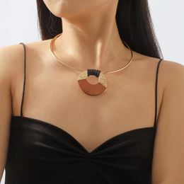 Choker 2023 Zvoijio Wood Necklace For Women