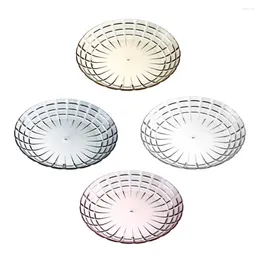 Dinnerware Sets 4 Pcs Fruit Tray Plates Plastic Salad Snack Holder Utensils Serving Home Office Dried Container