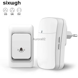 Doorbells Outdoor Wireless Doorbell EU UK US Plug-in Receiver Strong Signal 300 Meters Smart Learning Mode User-friendly Design WHM07 YQ231111