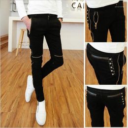 Men's Pants Europe Spring Autumn And The United States Black Multi-pocket Personality Casual Pants/28-34