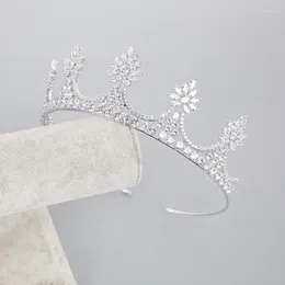 Hair Clips MYFEIVO Full Zircon Floral Tiaras 3A CZ Wedding Hairband Simple Style Bride Jewellery Accessories HQ0895