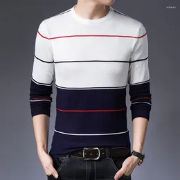 Men's Sweaters Clothes Pullover Sweater Color Matching Autumn Winter Casual Knitted Coat Top YMT109