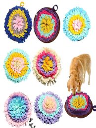 Dog Round Sniffing Training Mat Dog Washable Puzzle Training Blanket Pet Multicolor Nasal Congestion Training Mat7704507