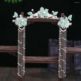 Hair Clips Comb Alloy Han Headdress Women Accessories Pearl Tassel Stick Chinese Hairpin Set Hanfu Jewellery