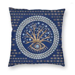 Pillow Mystic Evil Eye Tree Of Life Cover 40x40 Home Decorative Greek Mati Mataki Matiasma Amulet Throw For Living Room