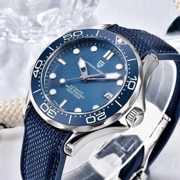 Wristwatches PAGANI DESIGN Men's Mechanical Watch Men Automatic Luxury Waterproof Sapphire Glass Leather Rubber WristWatches PD1667 231110