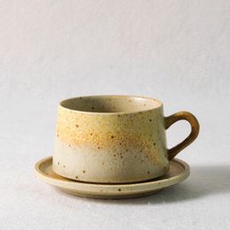 Cups Saucers Stoare Handmade Cup Ceramics Creativity Retro Personality Tea Set Japanese Vintage Tazas De Te Kitchen Accessories