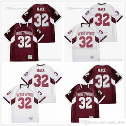 DIY Design Retro Movie KHALIL MACK #32 HIGH SCHOOL Jersey Red White Custom Stitched College Football Jerseys