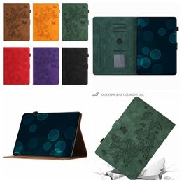 Butterfly Leather Wallet Tablet Cases For Ipad Mini 6 1 2 3 4 5 Mini6 MINI5 Cute Lovely Fashion Imprint Animal Card Slot Flip Cover Holder Pouch Girls Lady Women Purse