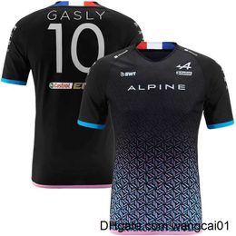 Men's T-Shirts 2023 F1 New T-shirt Alpine Team Racing Driver Esteban Ocon No. 31 and Pierre Gasly No. 10 Race T-shirt 411&3