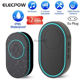 Doorbells Elecpow New Home Wireless Doorbell IP65 Waterproof Smart Door Bell 39 Songs 4 Level Volumes 150Meters Long Distance Door Chimes YQ231111