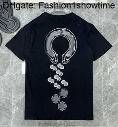 Men's T-shirts Brand Luxury Mens t Shirts Ch Fashion Man Tees Sanskrit Letter T-shirt Summer Horseshoe Flower Cross Short Sleeve Designer Tshirts Hip Hop