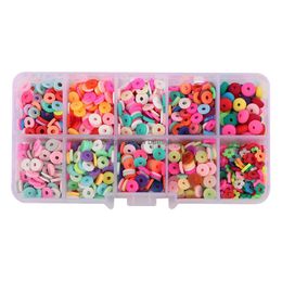 Beads New 10 Grid Diy Colour Polymer Clay Set 6Mm Pieces Flower Bohemian Bracelet Material Drop Delivery Home Garden Arts Crafts Dhah3