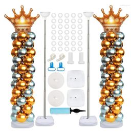 Party Decoration Stainless Steel Pole Support Balloon Column Stand Set DIY Wedding Arch Tower Pillar Kit